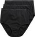 Ulla Popken - Dames - Maxislips set van 3 hoge taille - Klassiek zwart - Maat 66+