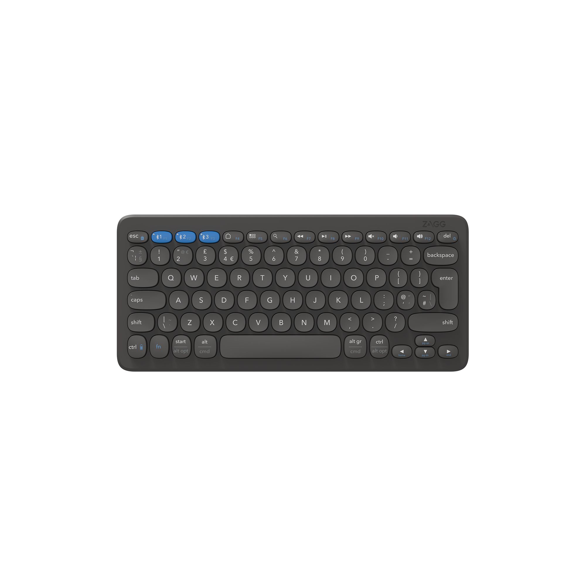 ZAGG Pro Keyboard 12 - Universeel Bluetooth Toetsenbord - QWERTY - Engels - Zwart
