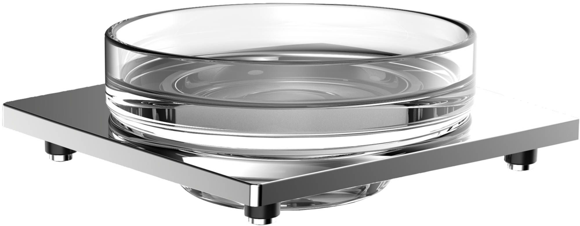 Emco Laison Zeephouder dunne reling Chroom Helder glas