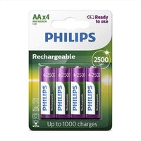 Philips AA Oplaadbare batterijen - 4 stuks | 2500 mAh NiMH