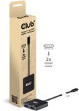 Club 3D USB-C MST Hub naar Dual HDMI 4K60Hz M/F+PD3.0 100 Watt
