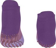 FALKE Chaussettes d'intérieur en coton avec picots antidérapants sur la semelle, motif color block, pour enfants, violet - taille 39-42