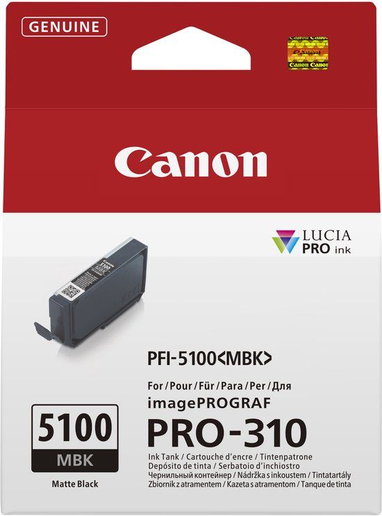 Canon PFI-5100MBK inkt Mat Zwart voor ImagePrograf PRO-310