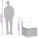 VidaXL 3222806 tuinmeubelserie Blauw