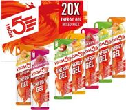 HIGH5 Isotonic Energy Gel - 20 x 40ml - Variety Pack Bundle - Mixed Flavors - 4x Caffeine Gel & 16x Standard Gel
