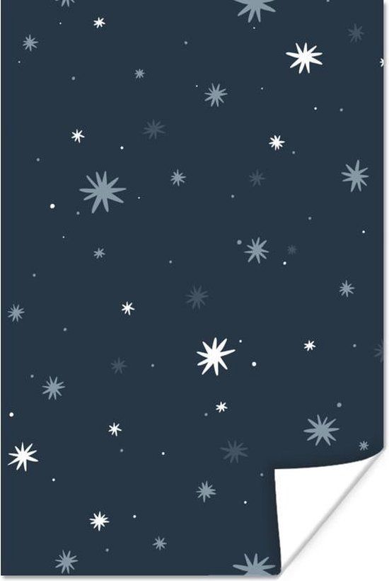 PosterMonkey Poster Ster - Patroon - Kinderen - Jongens - Meisjes - Baby - Kids - 40x60 cm - Multi