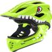 Rockbros TT-32003 Shark Casque enfant - Mentonnière amovible - Visage complet - Requin vert - Taille S (48-52 cm)