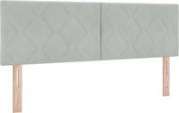 vidaXL Hoofdbord Lichtgrijs 144 cm Fluweel