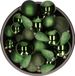 Decoris Kaemingk B.V. Kerstballen en dennenappels ornamenten - 32x st - donkergroen - kunststof - 6, 8 en 10 cm