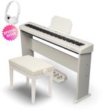GPPD Digitale piano package GPPD Home Stage C8 – Wit met hoofdtelefoon en verstelbare bank