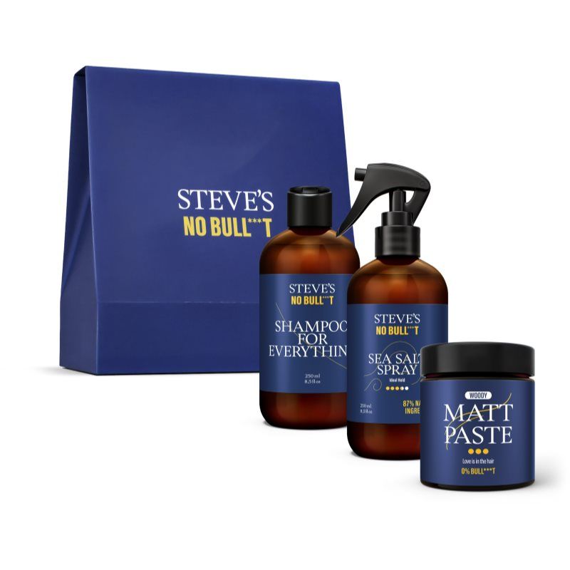 Steve's No Bull***t Hair Care Trio Box zestaw upominkowy (do włosów) dla mężczyzn