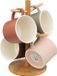 Rack Secret de Gourmet NATURE theebekers op standaard 380 ml, Keramiek, kleurrijk, 4 stuk(s)