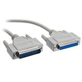 Aukson H04 150cm 25Pin DB25 Parallel Printer Kabel Mannelijk naar Vrouwelijk Verlengkabel, 1.5m, Beige