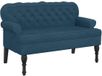 vidaXL Banc avec dossier, bleu, 119,5 x 64,5 x 75 cm, velours