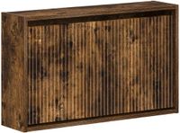 vidaXL Wandgemonteerde Schoenenkast ARNHEM 71 x 17 x 43 cm Bewerkt hout, Gerookt eiken
