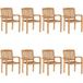 Maison Exclusive - Chaises de jardin empilables avec coussins lot de 8 teck massif