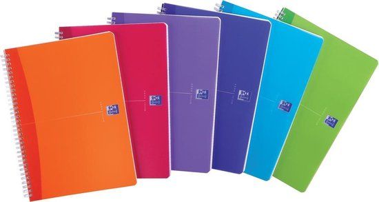 Oxford OFFICE MyColour A4 Spiraalblok - 180 Pagina's - Assorti