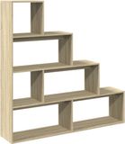 vidaXL Kamerscherm / boekenkast 143,5x29x143,5 cm hout sonoma eiken