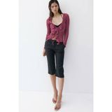 Mango top met ruches - oudroze