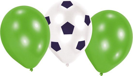 Amscan Kicker Party / Voetbal Ballonnen - 6 stuks - Groen
