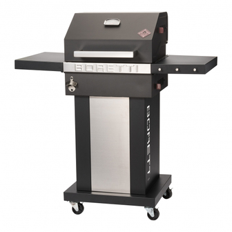 Boretti Totti Charcoal BBQ Grill - Black & Stainless Steel - Cart Design