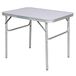 BAKAJI Tafel voor camper, camping, picknick, aluminium, tafelblad, verstelbare poten in 2 hoogtes 25/50 cm, opvouwbaar in koffer voor strand of tuin (60 x 45 x 50 cm)