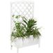 Mucola - Jardinière en bois treillis de fleurs treillis de fleurs grimpant pot d'aide pot de fleurs treillis de roses - Blanc