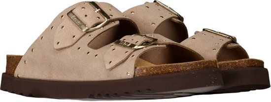 Scholl Sandalen Beatriz Suede Vrouwen - Beige - Maat 38 - Slides - Lente/Zomer 2025