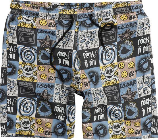 Sesame Street Cookie Monster - Rock-’n-roll Heren Zwembroek - meerkleurig - L