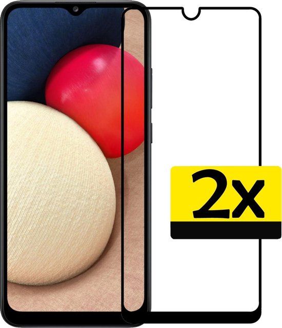 Screenprotector for Samsung Galaxy A02s - Glass - 2 Pack