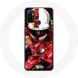Maniacase Etui voor Oppo A53 Formule 1 Sebastian Vettel F1 Rood