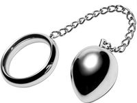 ELECTRASTIM METAL HARD Metalhard Cock Ring 45mm + Chain Bead