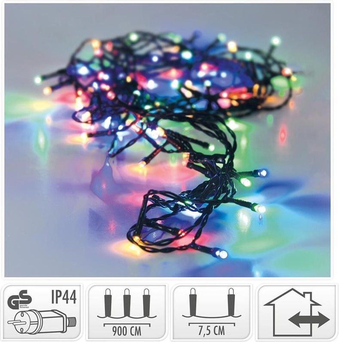 LED Kerstverlichting - 120 LED's - 9 meter - Multicolor - Groen Snoer