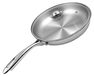 Casserole en acier inoxydable avec couvercle, 28 cm