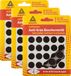 Deltafix Anti-krasvilt - 60 stuks - Zwart - 17 mm - Rond - Zelfklevend