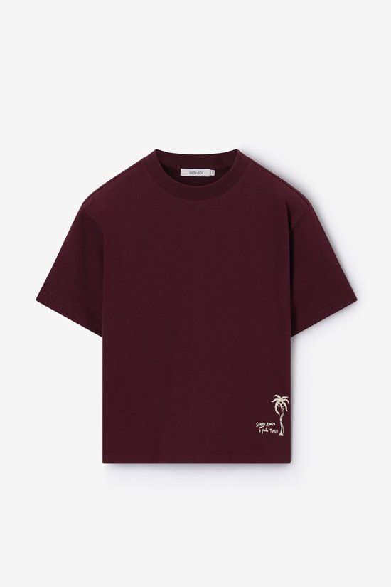 Sissy-Boy Donkerrood T-shirt met artwork