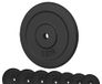 G5 HT SPORT Halterschijven van gietijzer, diameter 25 mm, voor fitnessstudio en thuisgym, van 0,5 tot 20 kg, voor halters en lange halters (1 x 5 kg)