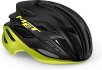 Road MET Estro MIPS Fietshelm Mannen & Vrouwen – Race Fietshelm Volwassenen - Maat M (56-58cm) - Black Lime Yellow Metallic Matt Glossy
