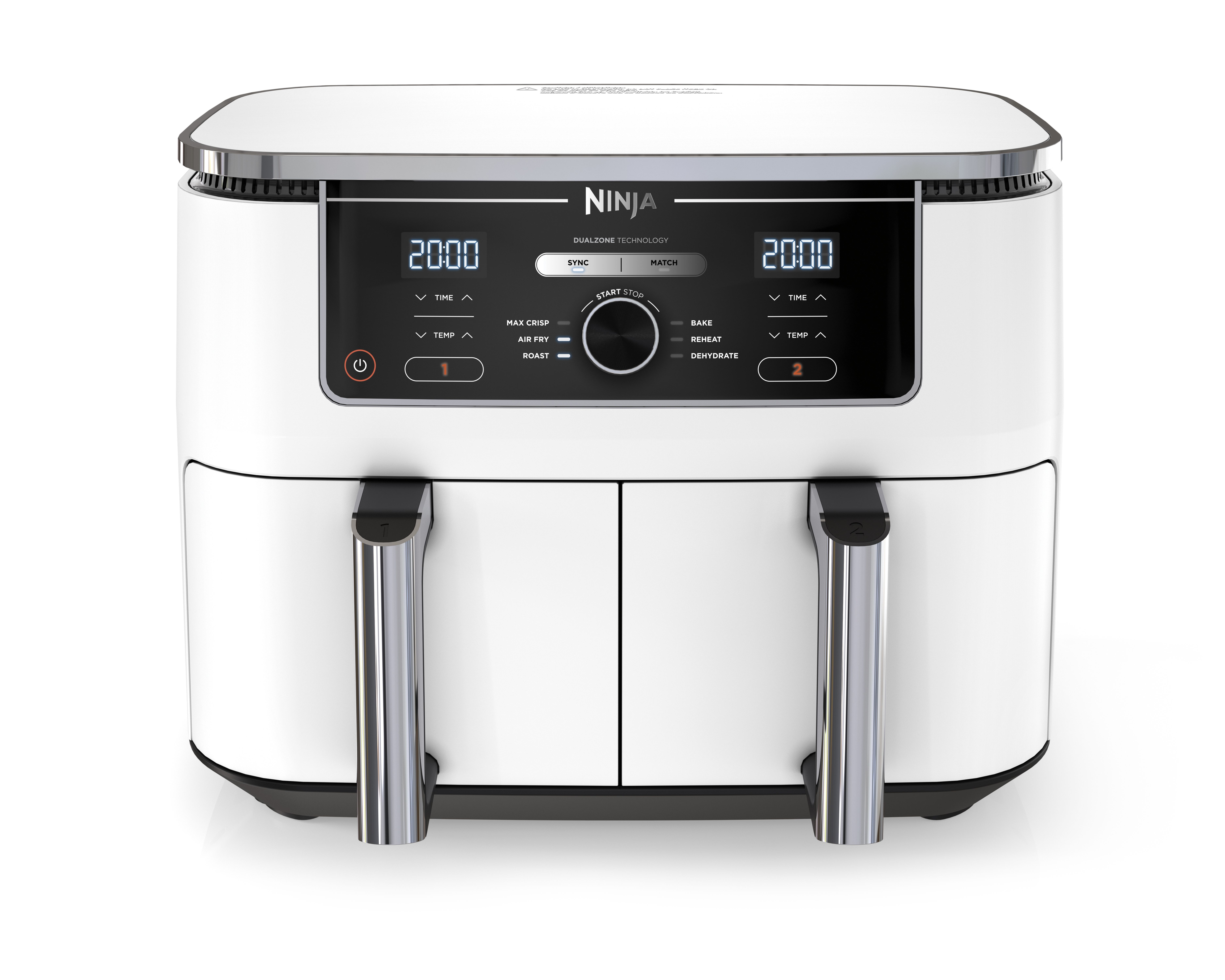 Ninja Foodi AF400EUWH Limited Edition Dubbele Airfryer XXL - 9.5 Liter - Wit