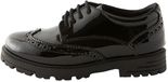 Next - Meisjes - Leren brogues voor school met grove vetersluiting en brede pasvorm (G) - Zwart