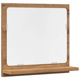 VidaXL Badkamerspiegelkast 40x11x37 cm bewerkt hout artisanaal eiken