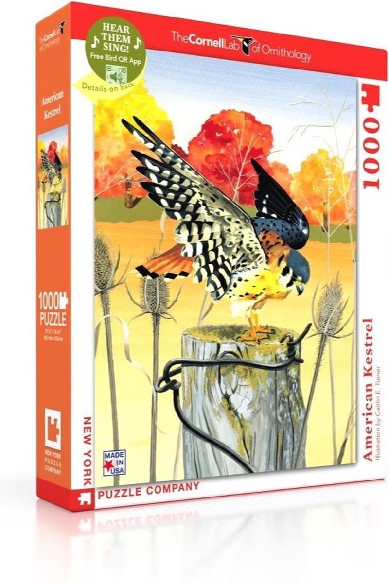 The New York Puzzle Company American Kestrel - NYPC Cornell Lab Collectie Puzzel 1000 Stukjes