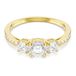 Swarovski Stilla Attract ring, Ronde slijpvorm, Wit, Goudkleurige toplaag