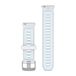 Garmin bracelet de montre officiel avec fermoir rapide, silicone, blanc/argent