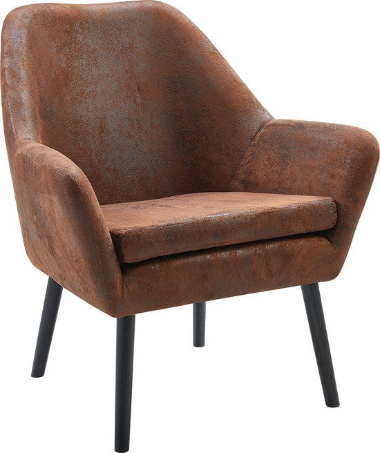 Teamson Home Divano Fauteuil - Oud Weefsel - Bruin - Houten Frame