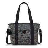 Kipling ASSENI S Kleine draagtas, Totes, Geo Feather (zwart)