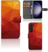 B2Ctelecom Book Case voor Samsung Galaxy S23 Plus Polygon Red