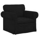 vidaXL Bank Zwart Stof 95 x 82 x 80 cm