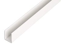 Alberts 498962 U-profiel, kunststof, wit, 1000 x 21 x 20 mm, set van 7
