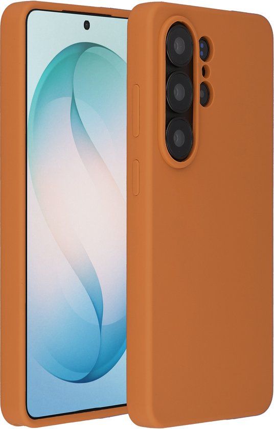 Accezz Liquid Silicone Backcover met MagSafe Ring voor Samsung Galaxy S26 Ultra - Oranje